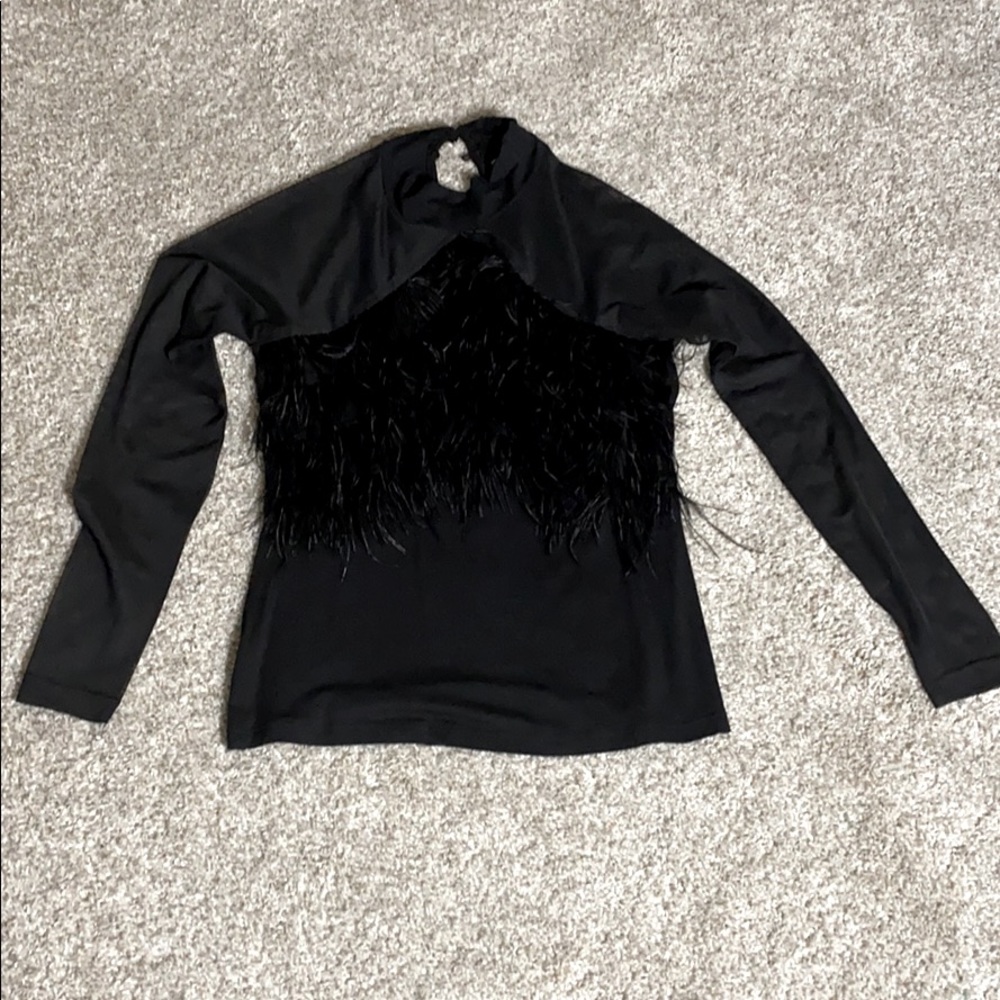Black long sleeve sheer